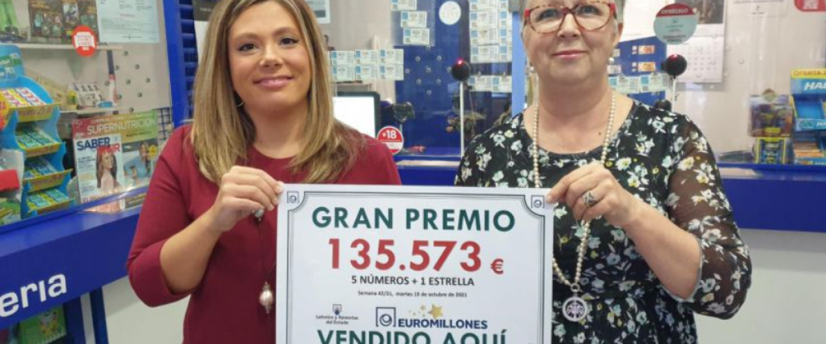 Se entregan dos premios de más de 135 mil euros en el Euromillones